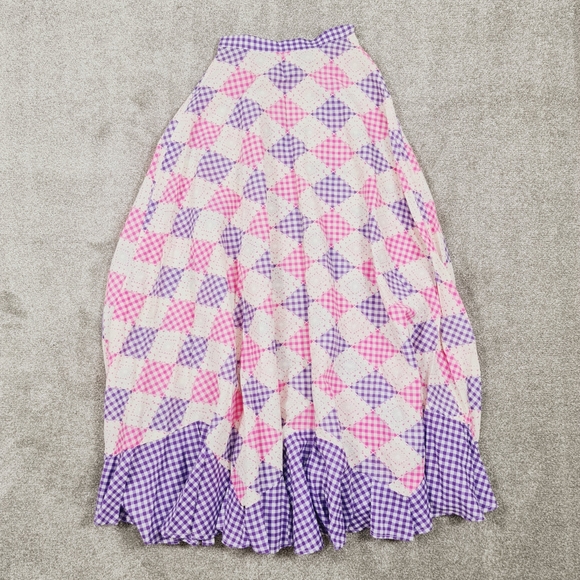 St.Andre Dresses & Skirts - Vtg St. Andre London Pink Purple White Pattern Flare Skirt Sz 10 Zip
